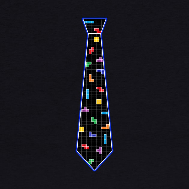 Tetris Tie Tee- Blue by ChelsieJ22